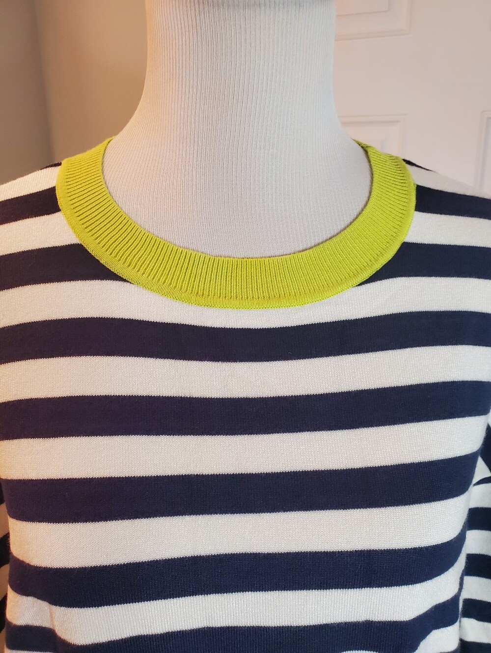 Carla Rockmore Contrast Trim Striped Sweater - Picture 2 of 6